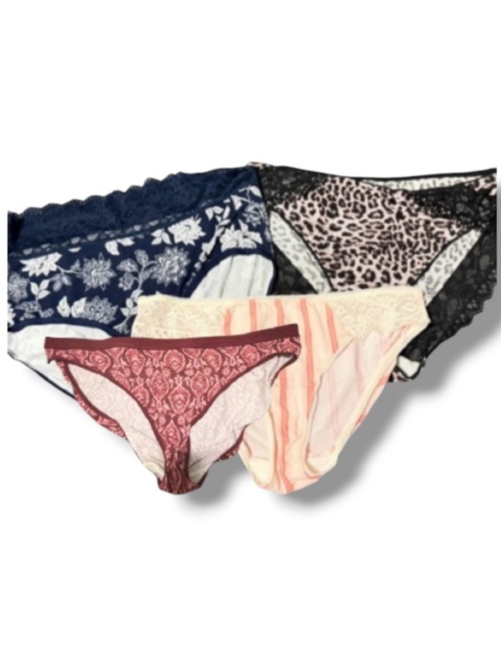 Soma Women’s 4 Pack Embraceable Lace Underwear High Leg Brief Bikini Panties XL